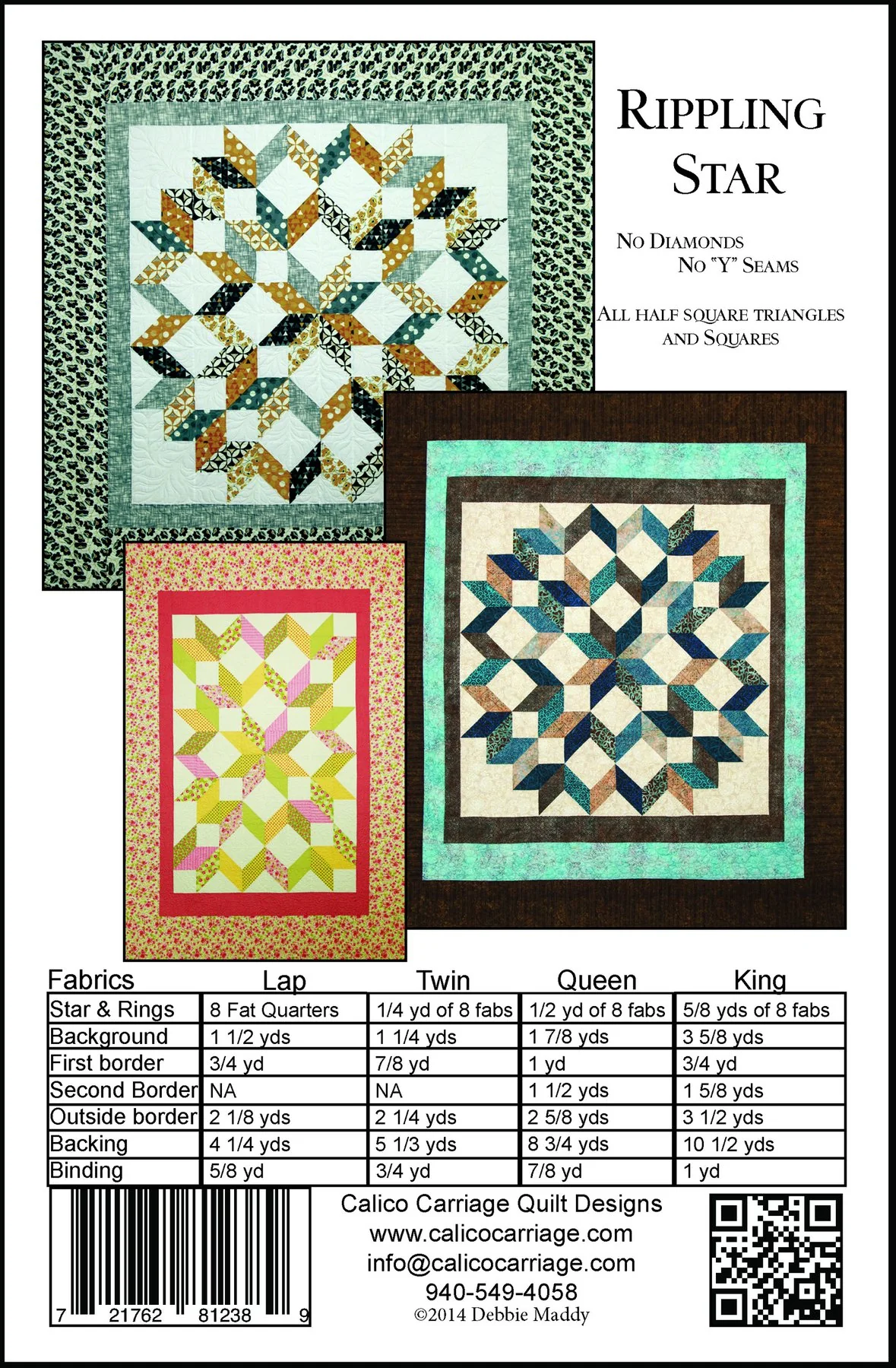 RIPPLING STAR - Calico Carriage Quilt Designs Pattern CCQD155 - Image 2