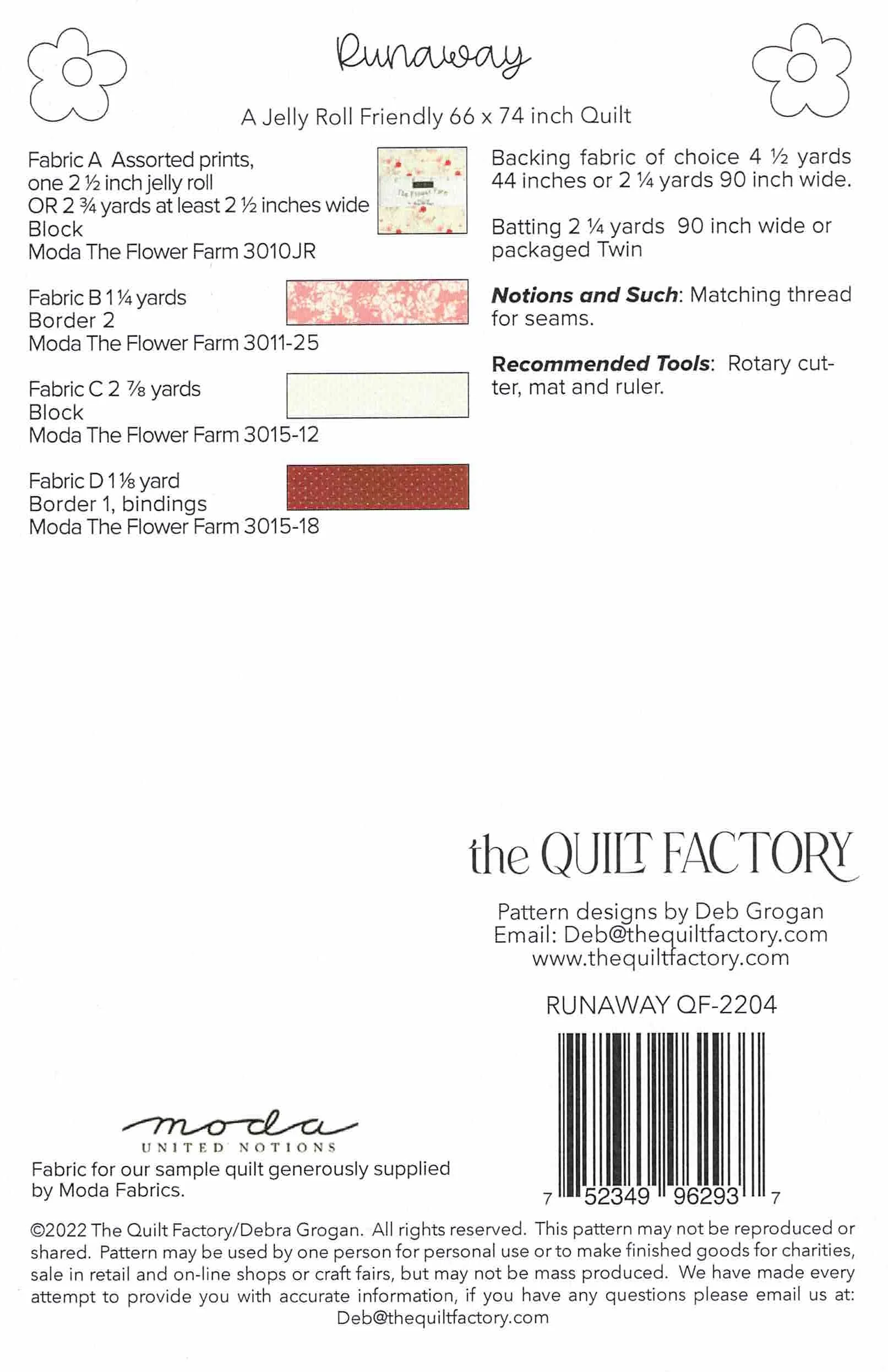 RUNAWAY - Quilt Pattern QF-2204 By The Quilt Factory - Image 2