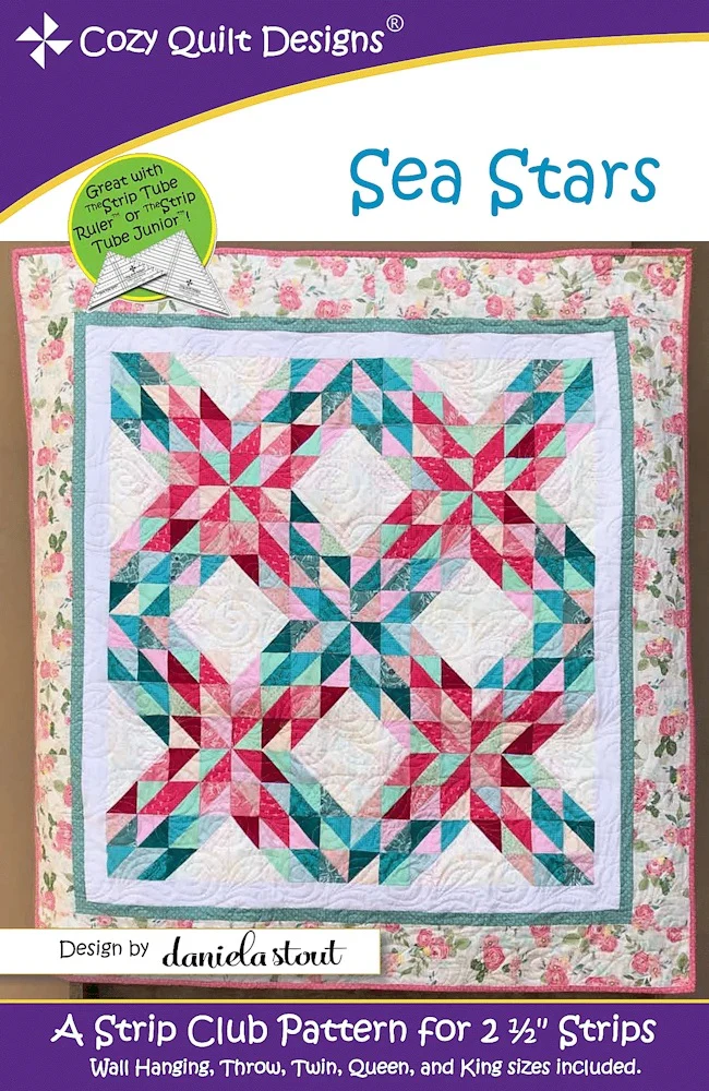 SEA STARS - Cozy Quilt Designs Pattern DIGITAL DOWNLOAD