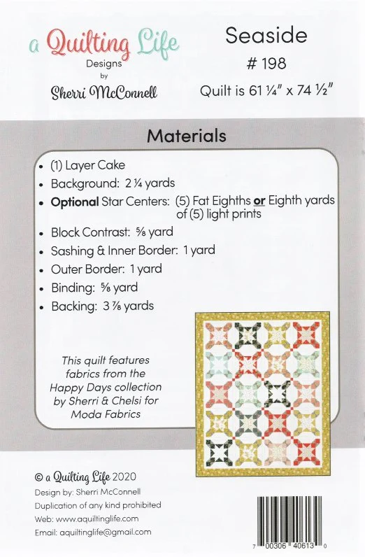 SEASIDE - A Quilting Life Designs Pattern #198 - Image 2