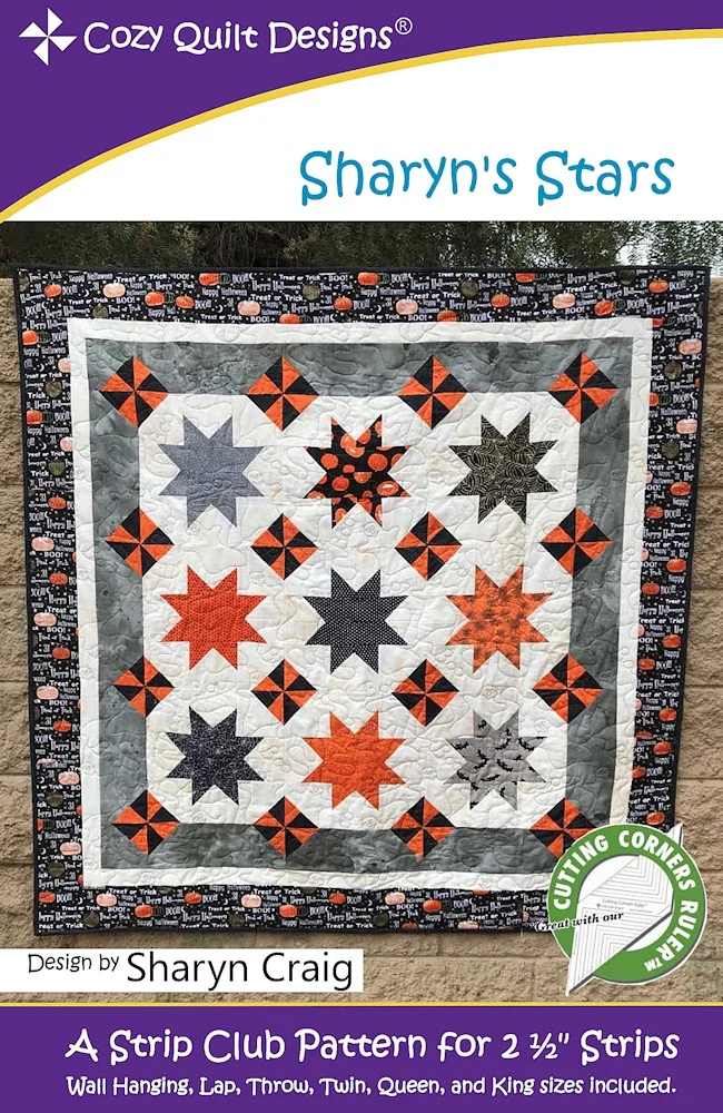 SHARYN'S STARS - Cozy Quilt Designs Pattern DIGITAL DOWNLOAD