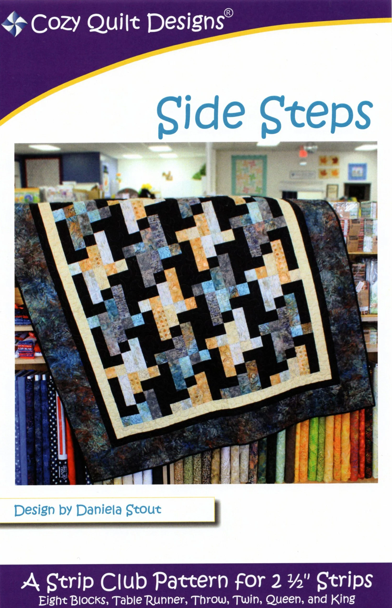 SIDE STEPS - Cozy Quilt Designs Pattern DIGITAL DOWNLOAD