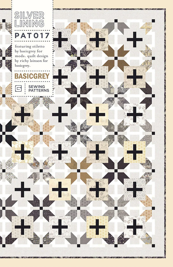 SILVER LINING - BASICGREY Quilt Pattern 017 - DIGITAL DOWNLOAD