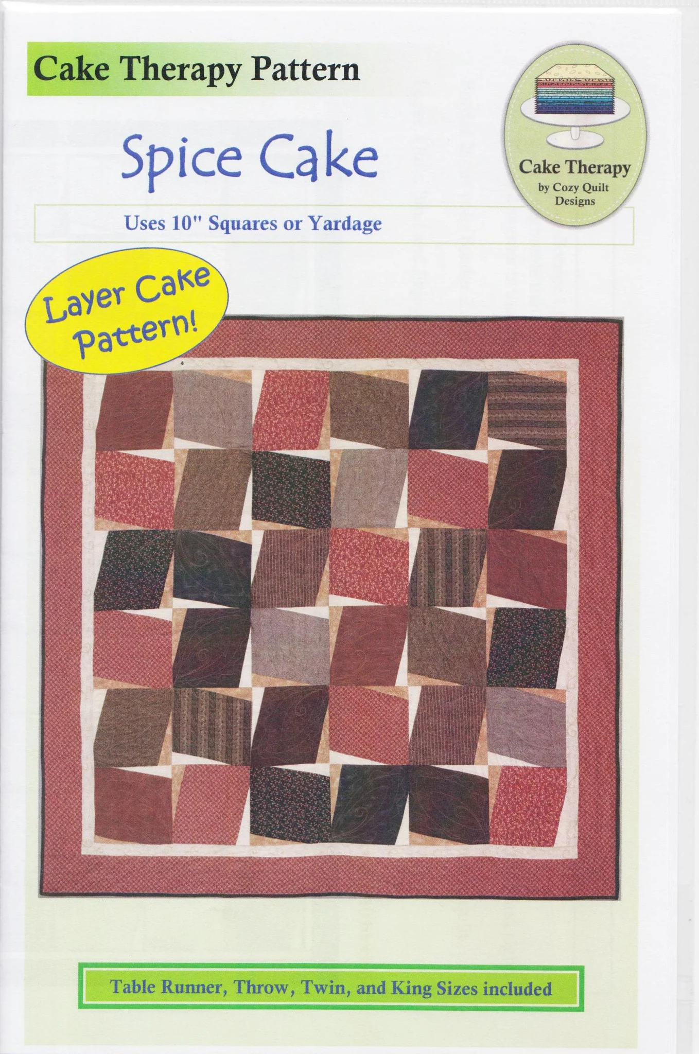 SPICE CAKE - Cozy Quilt Designs Pattern DIGITAL DOWNLOAD