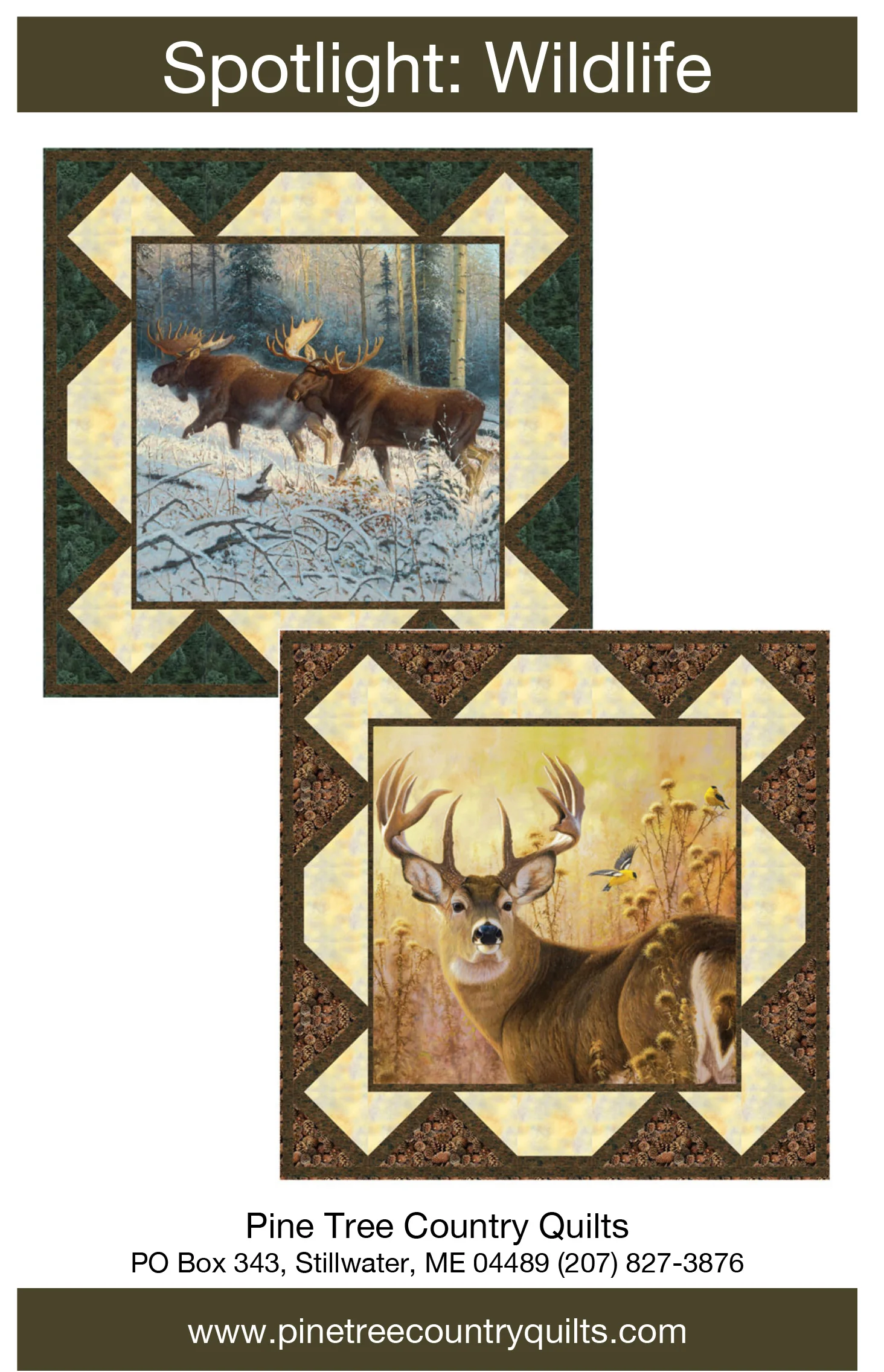 SPOTLIGHT: WILDLIFE - Pine Tree Country Quilts Pattern - DIGITAL DOWNLOAD