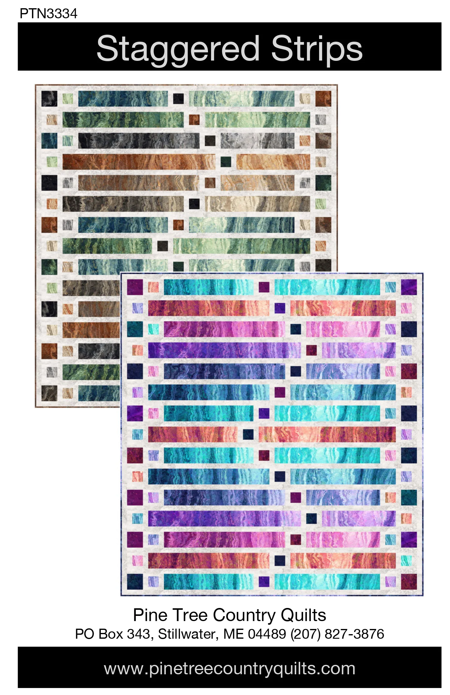 STAGGERED STRIPS - Pine Tree Country Quilts Pattern - DIGITAL DOWNLOAD