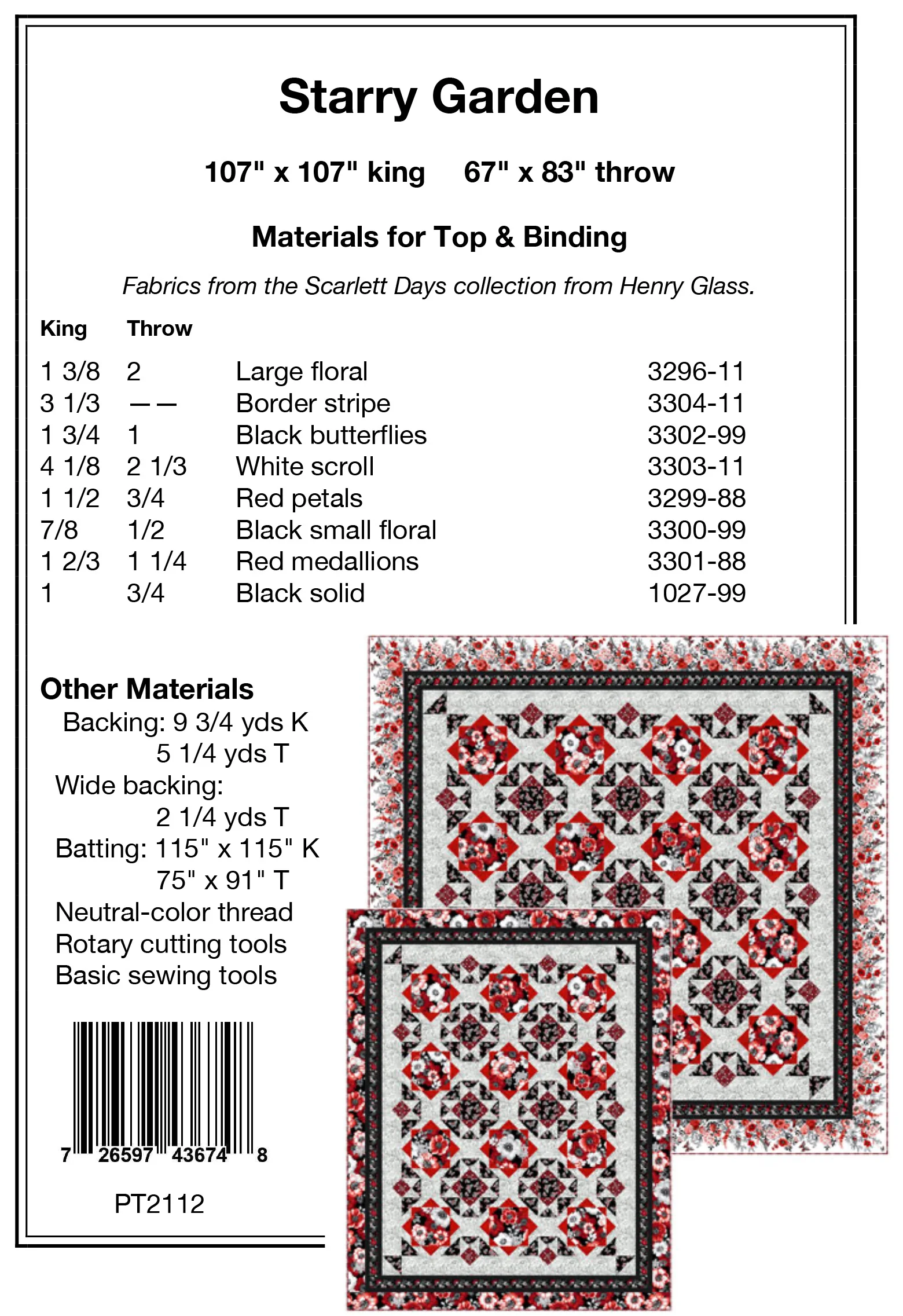 STARRY GARDEN - Pine Tree Country Quilts Pattern - DIGITAL DOWNLOAD - Image 2