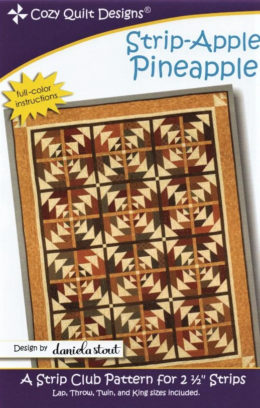 STRIP APPLE PINEAPPLE - Cozy Quilt Designs Pattern DIGITAL DOWNLOAD