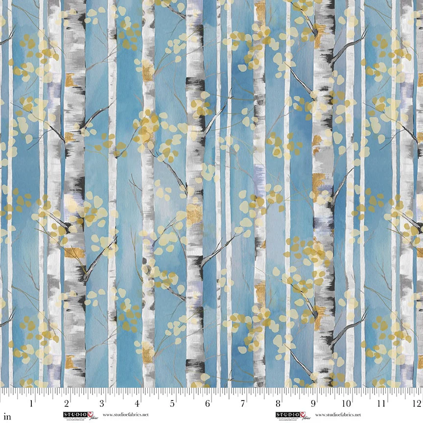 Studio E Behind Blue Eyes 8649 79 Slate Birch Tress By The Yard