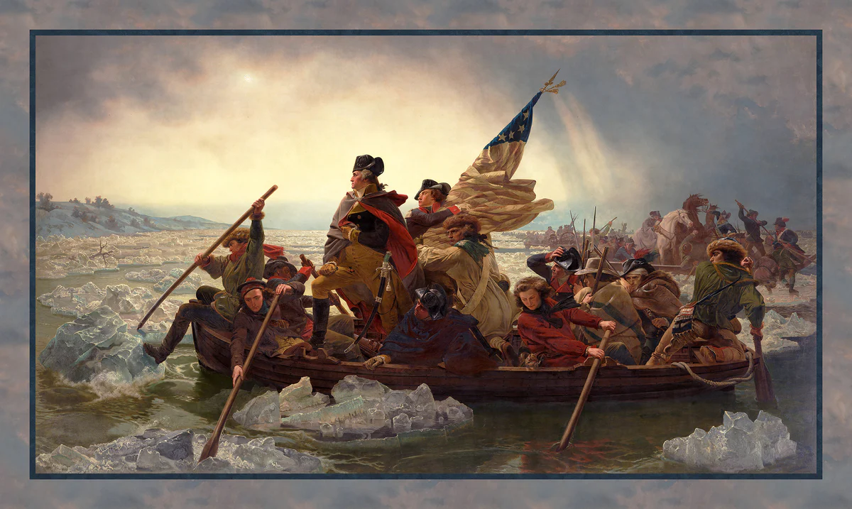 Studio E Washington's Crossing 9372P 103 Patriotic Painting 27" PANEL By The PANEL (Not Strictly By The Yard)