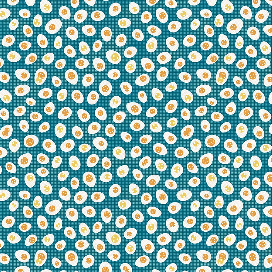 Studio E Zooming chickens 7192 71 Blue Teal Eggs By The Yard