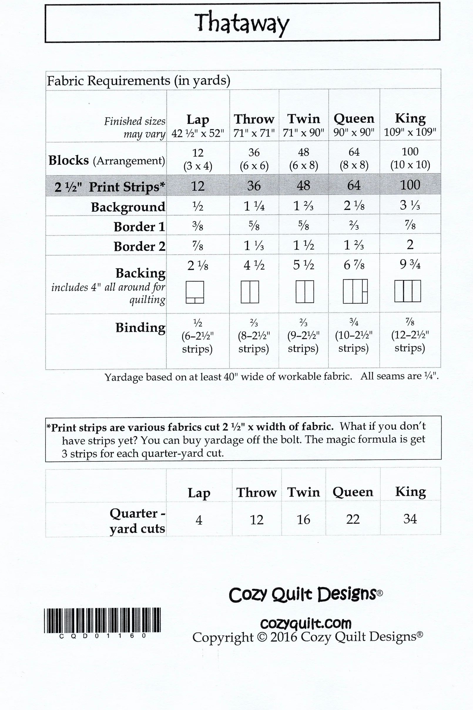 THATAWAY - Cozy Quilt Designs Pattern - Image 2