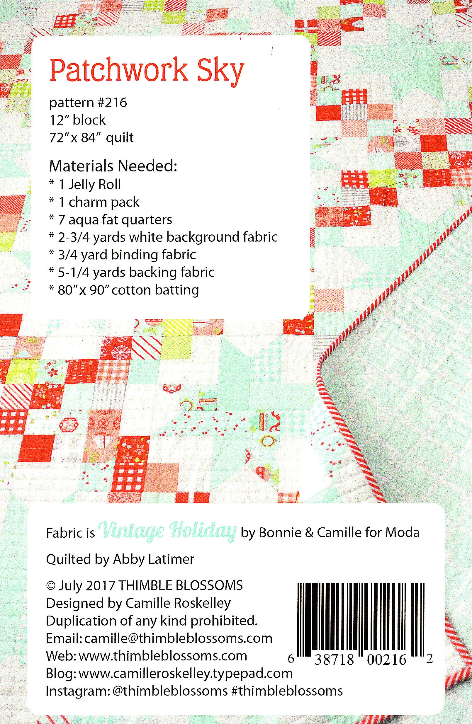 PATCHWORK SKY - Thimble Blossoms Pattern - Image 2