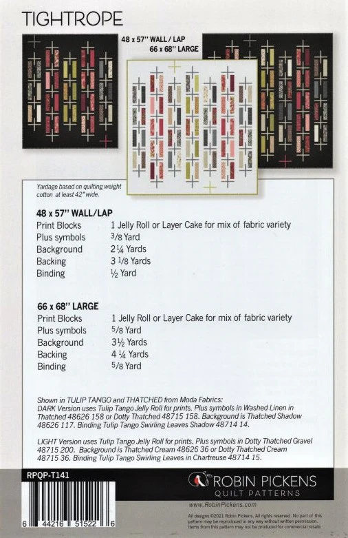 TIGHTROPE - Robin Pickens Quilt Pattern T141 - Image 2