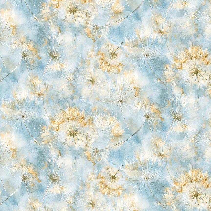 Timeless Treasures Mystic Meadow CD4217 Sky Day Light Dandelion By The Yard