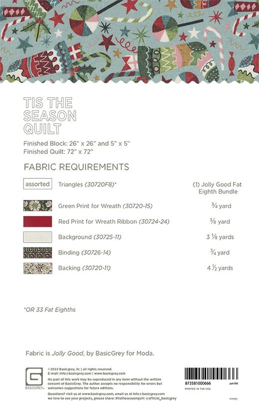 TIS THE SEASON - BASICGREY Quilt Pattern 066 DIGITAL DOWNLOAD - Image 2