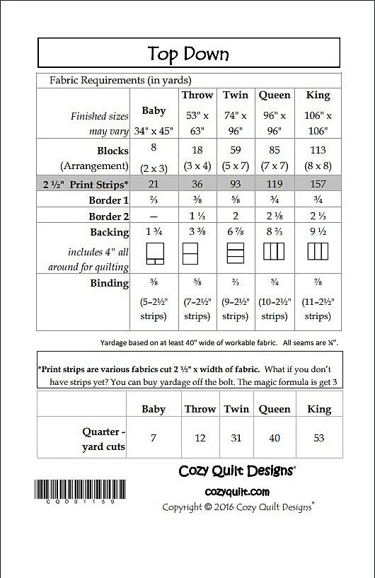 TOP DOWN - Cozy Quilt Designs Pattern DIGITAL DOWNLOAD - Image 2