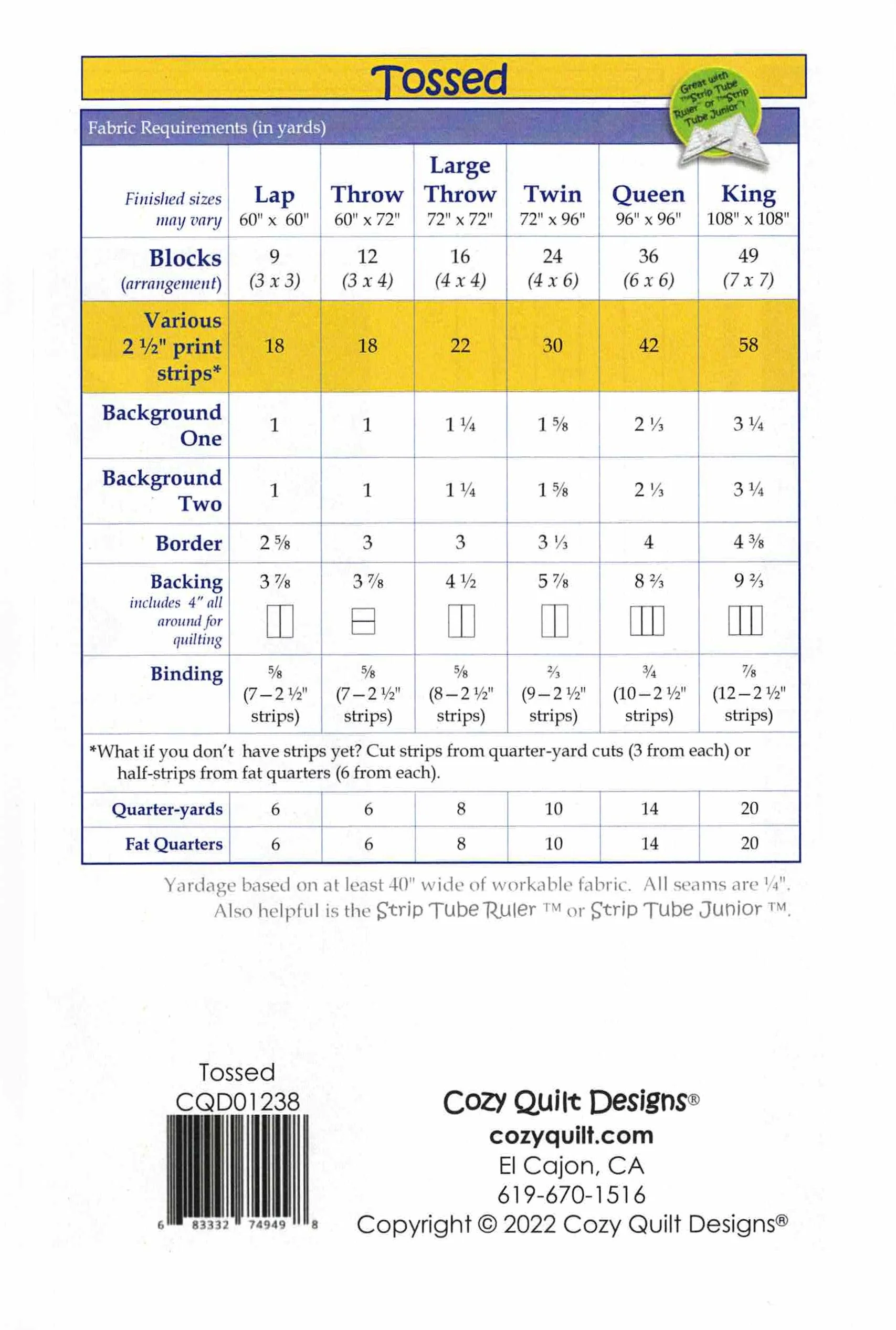 TOSSED - Cozy Quilt Designs Pattern DIGITAL DOWNLOAD - Image 2