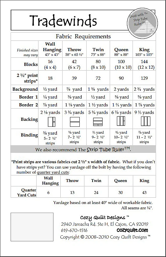 TRADEWINDS - Cozy Quilt Designs Pattern - Image 2