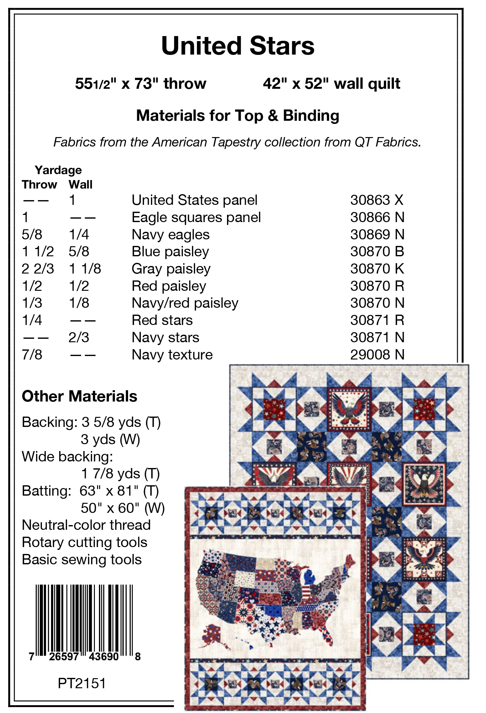 UNITED STARS - Pine Tree Country Quilts Pattern - DIGITAL DOWNLOAD - Image 2