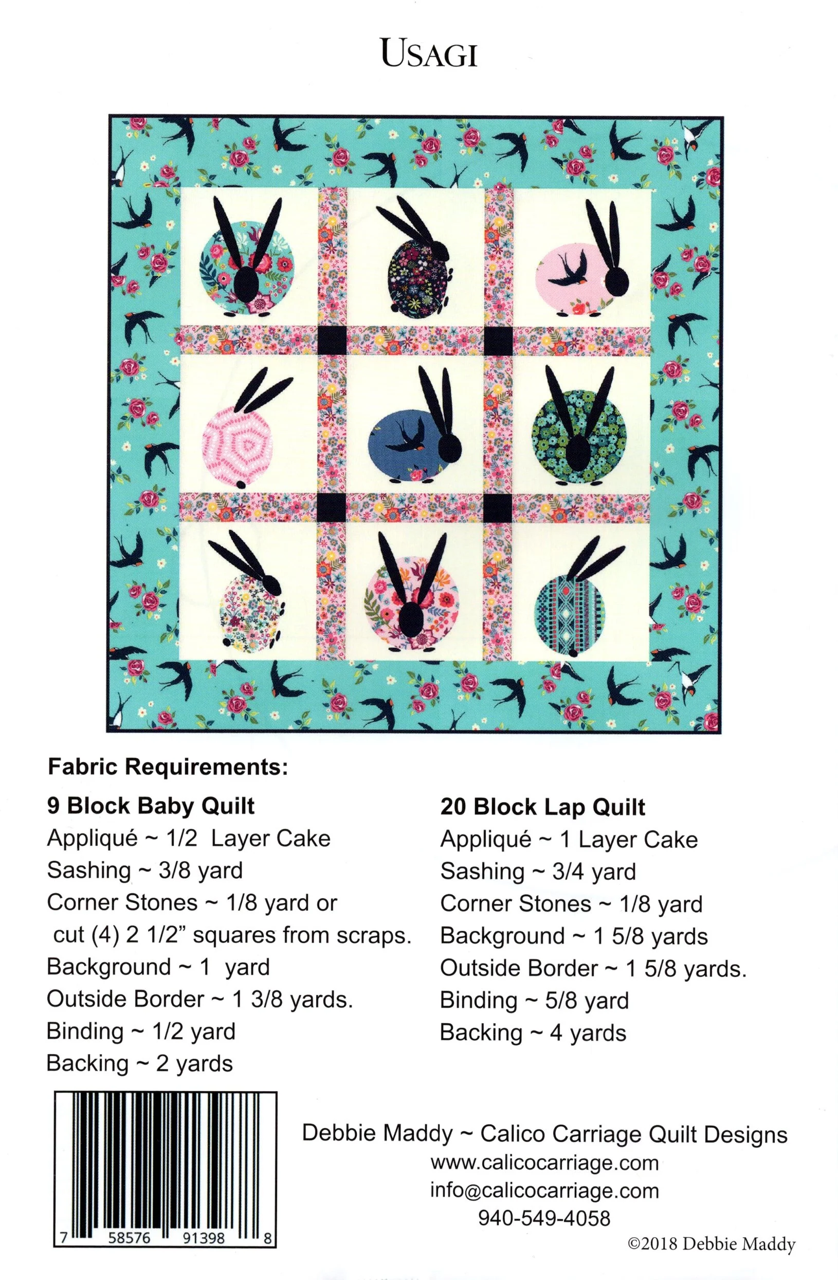 USAGI - Calico Carriage Quilt Designs Pattern CCQD170 DIGITAL DOWNLOAD - Image 2