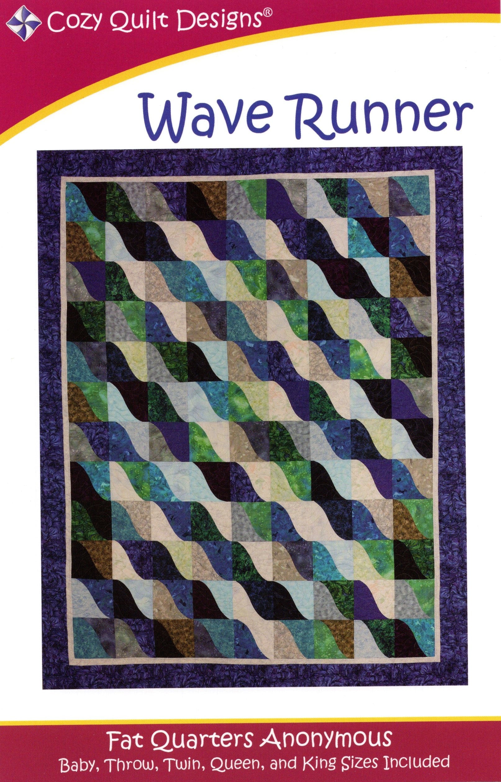 WAVE RUNNER - Cozy Quilt Designs Pattern DIGITAL DOWNLOAD