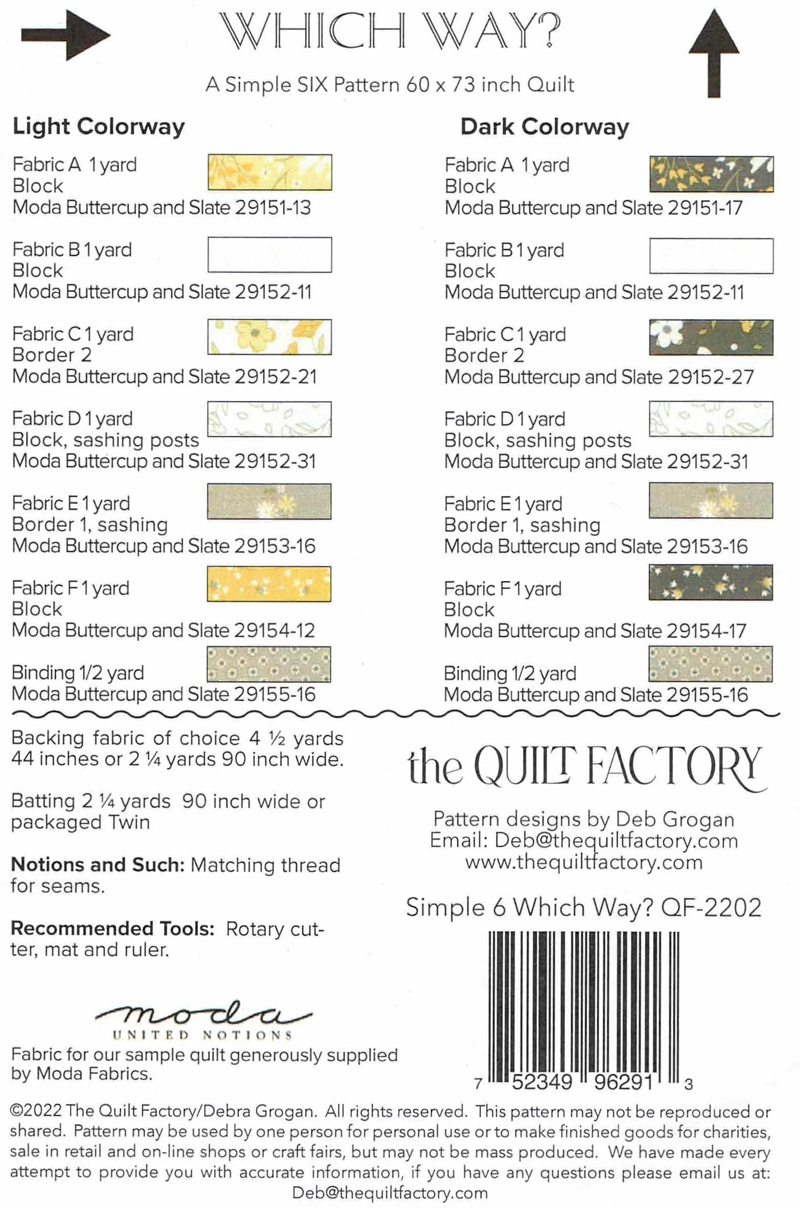 WHICH WAY? - Quilt Pattern QF-2202 By The Quilt Factory - Image 2