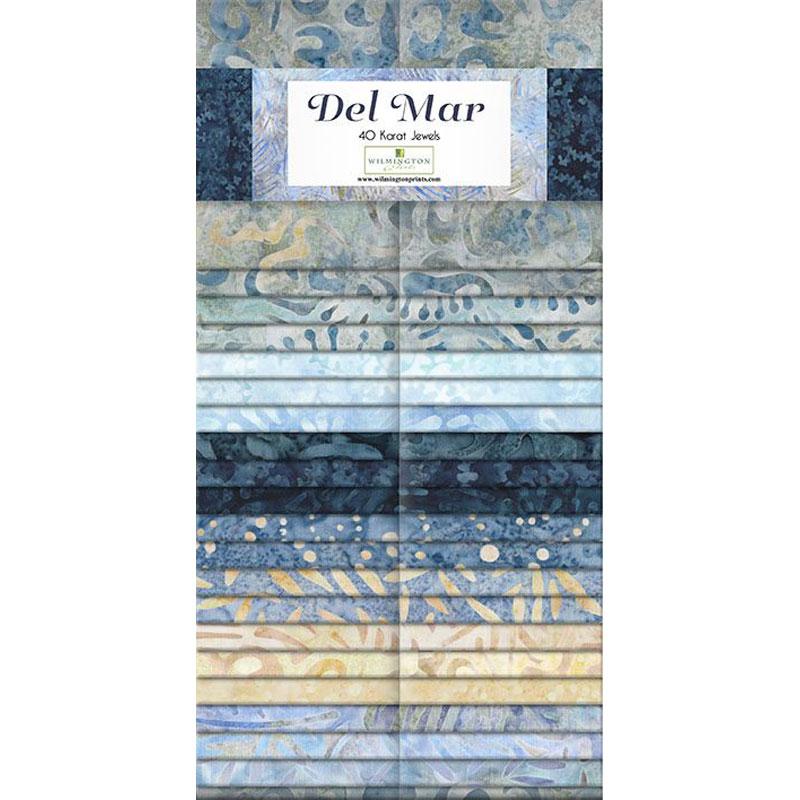 Wilmington Batiks Pre-cut 40 Piece 2 1/2" Strips 841-118-841 - Del Mar