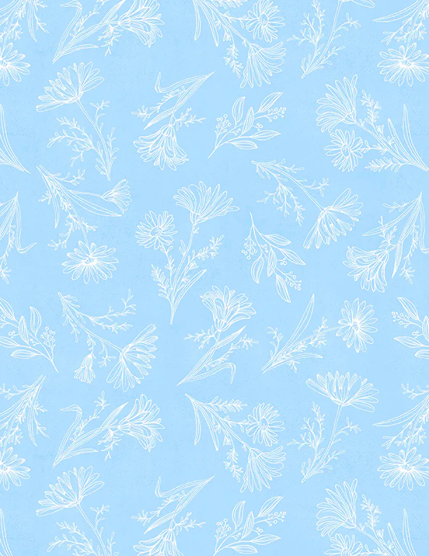 Wilmington Blissful Blues 49356 411 Blue Floral Toile By The Yard