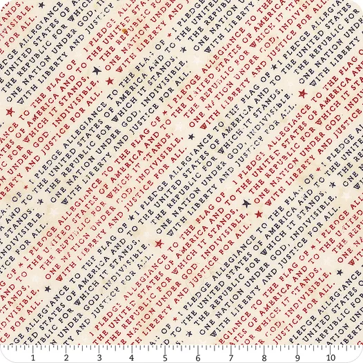 Wilmington Founding Glory 49367 243 Cream Pedge Of Allegiance By The Yard
