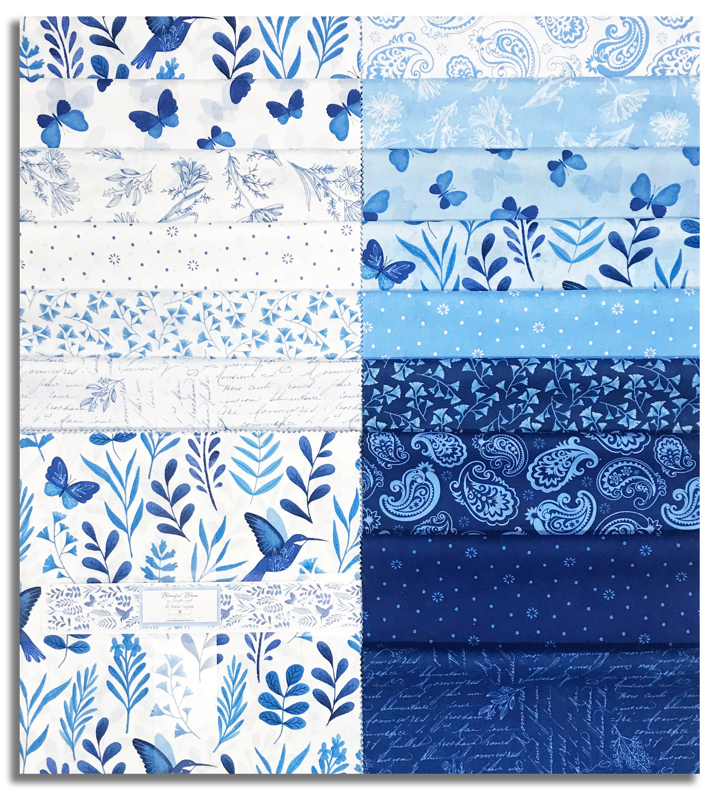 Wilmington Pre-Cut 42 Piece 10 Karat 10" Squares 518-873-518 - Blissful Blues
