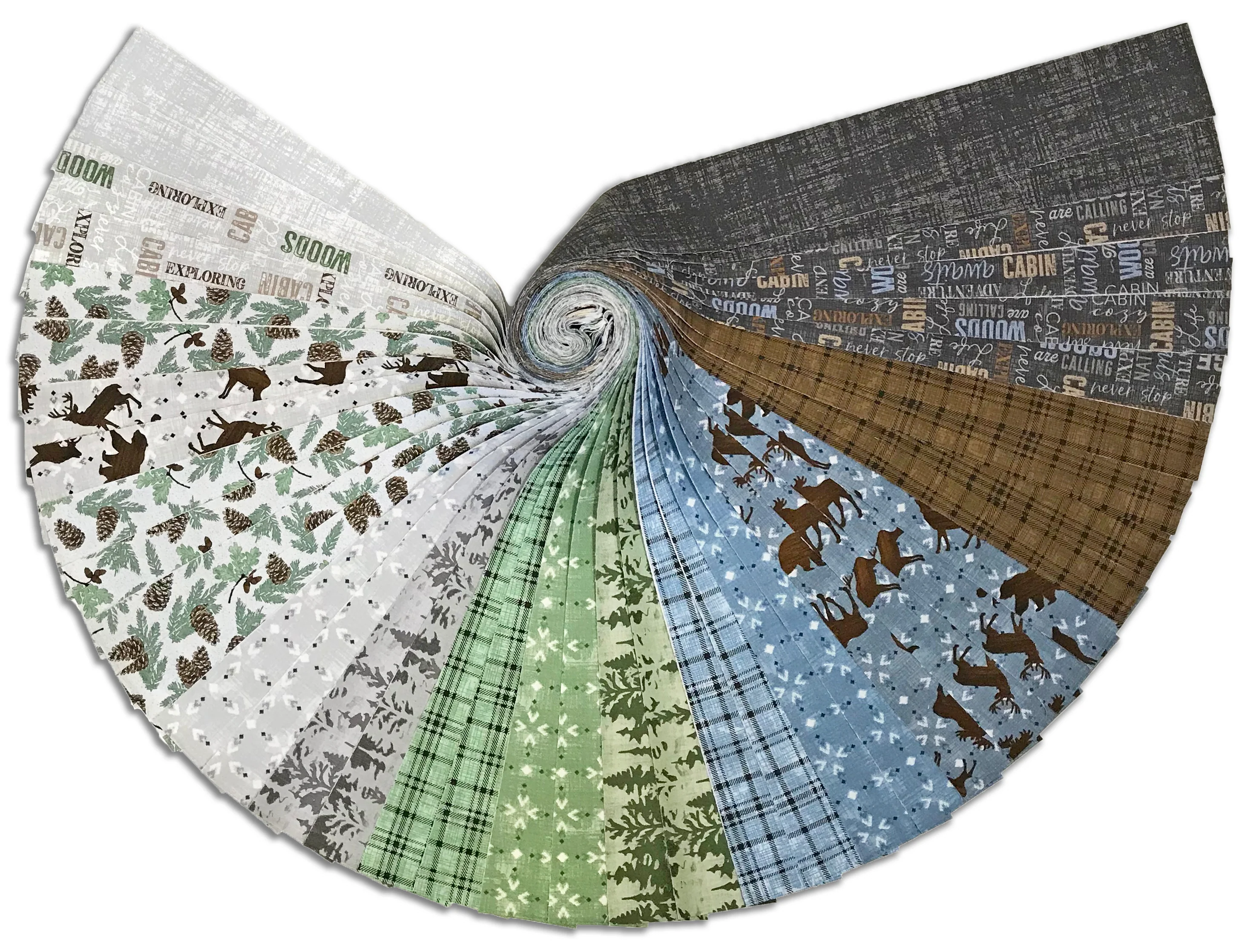 Wilmington Prints Pre-cut 40 Piece Strips 840-852-840 - Timberland Trails