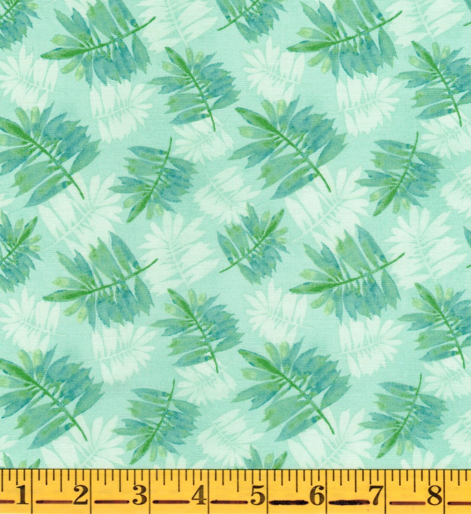 Wilmington Prints Underwater Wonders 36296 775 Green Leaf Toss By The Yard - Image 2