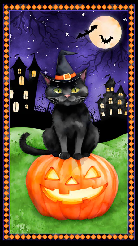 Wilmington Spooky Tails 33929 Spooky Tails 24" PANEL By The PANEL (Not Strictly By The Yard)