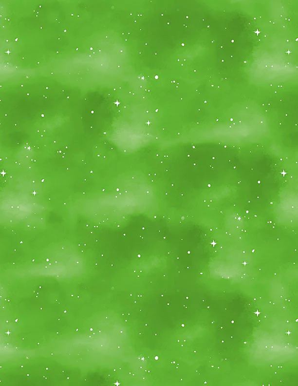 Wilmington Spooky Tails 33936 717 Green Sky & Stars By The Yard