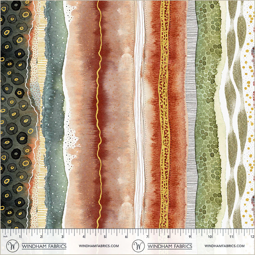 Windham Flora & Form 54778 2 Fire Opal Strata By The Yard