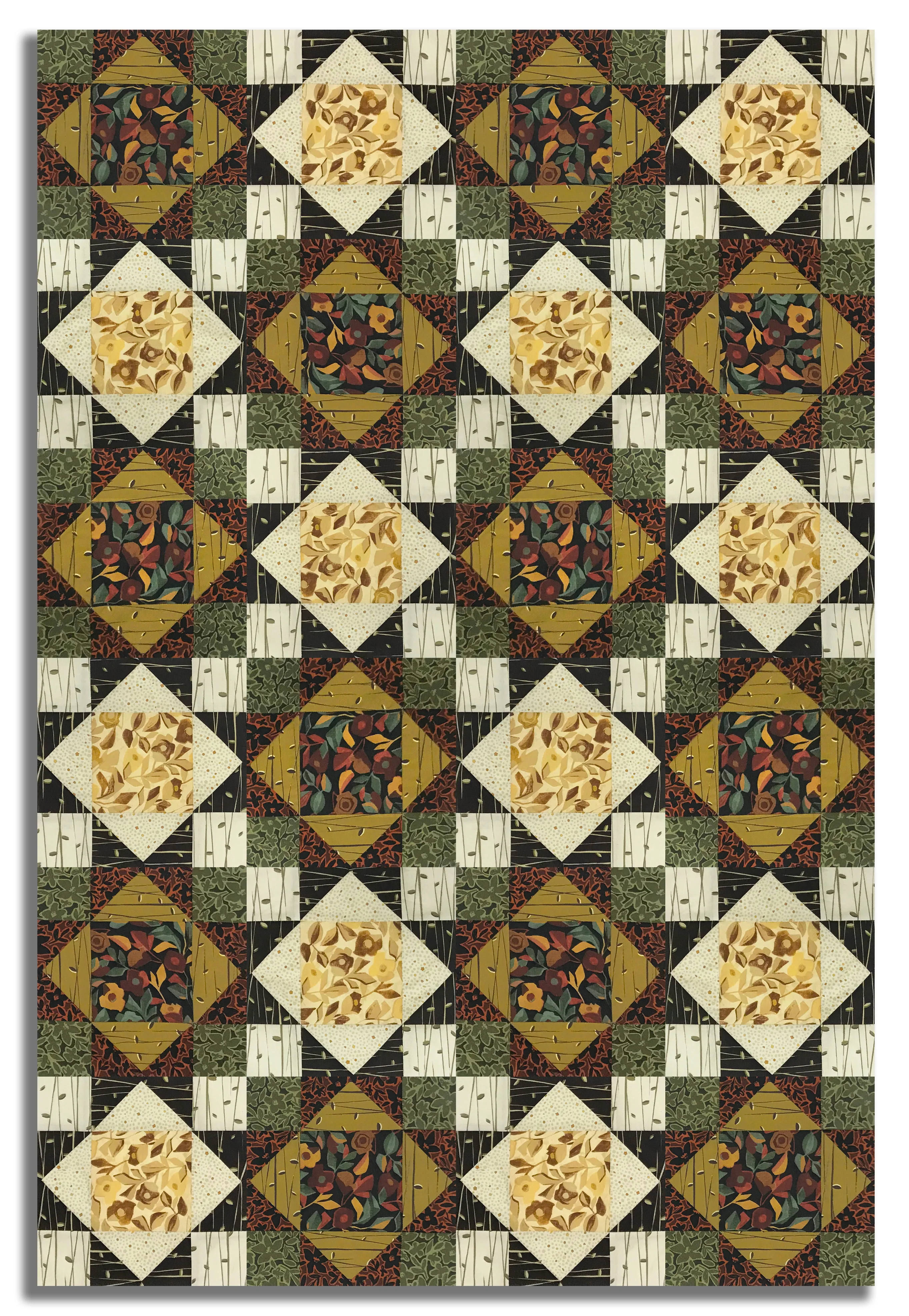 Windham Pre-Cut 12 Block King's Crown Quilt Kit - Gleaned - Image 4