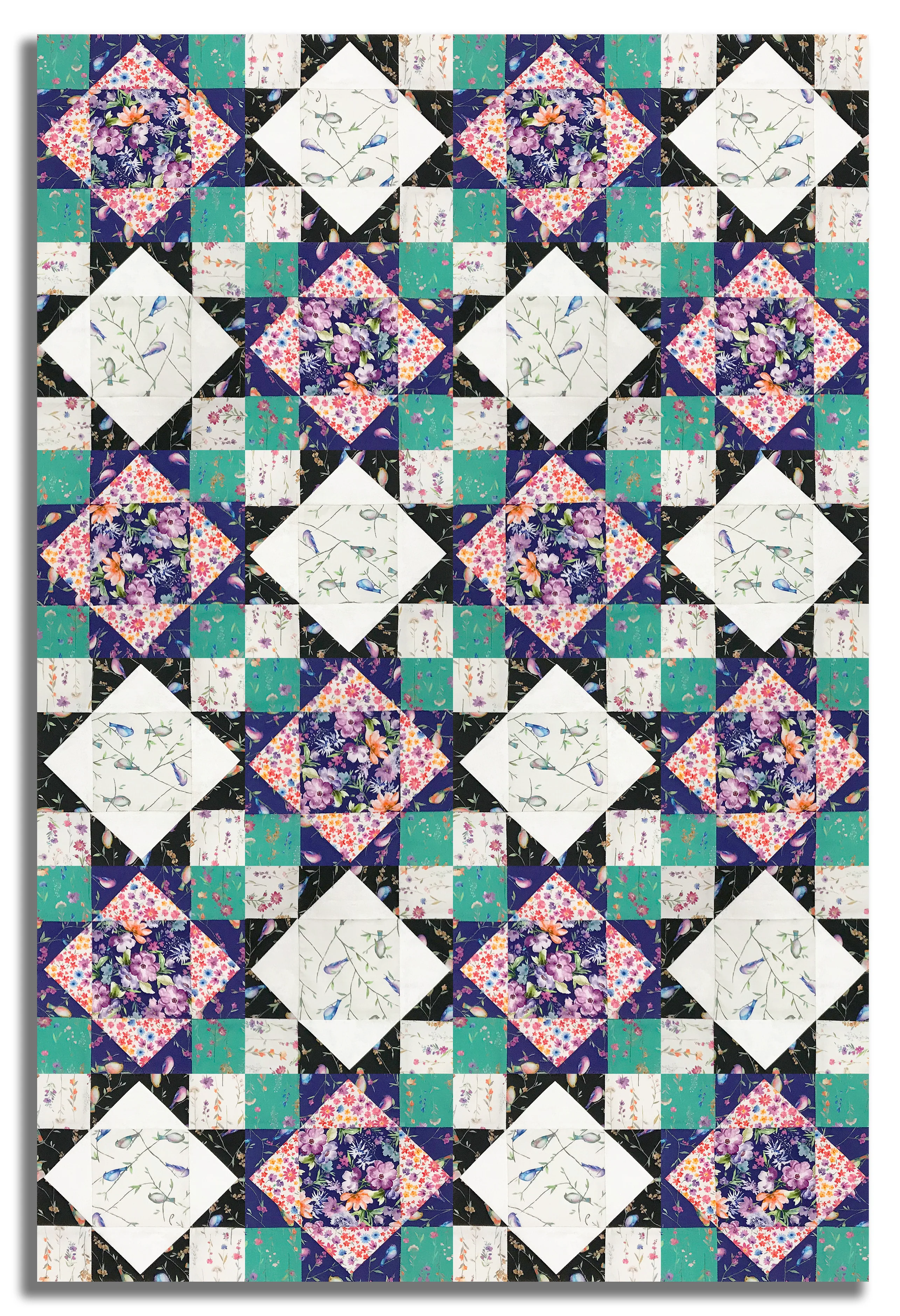 Windham Pre-Cut 12 Block King's Crown Quilt Kit - Serafina - Image 4