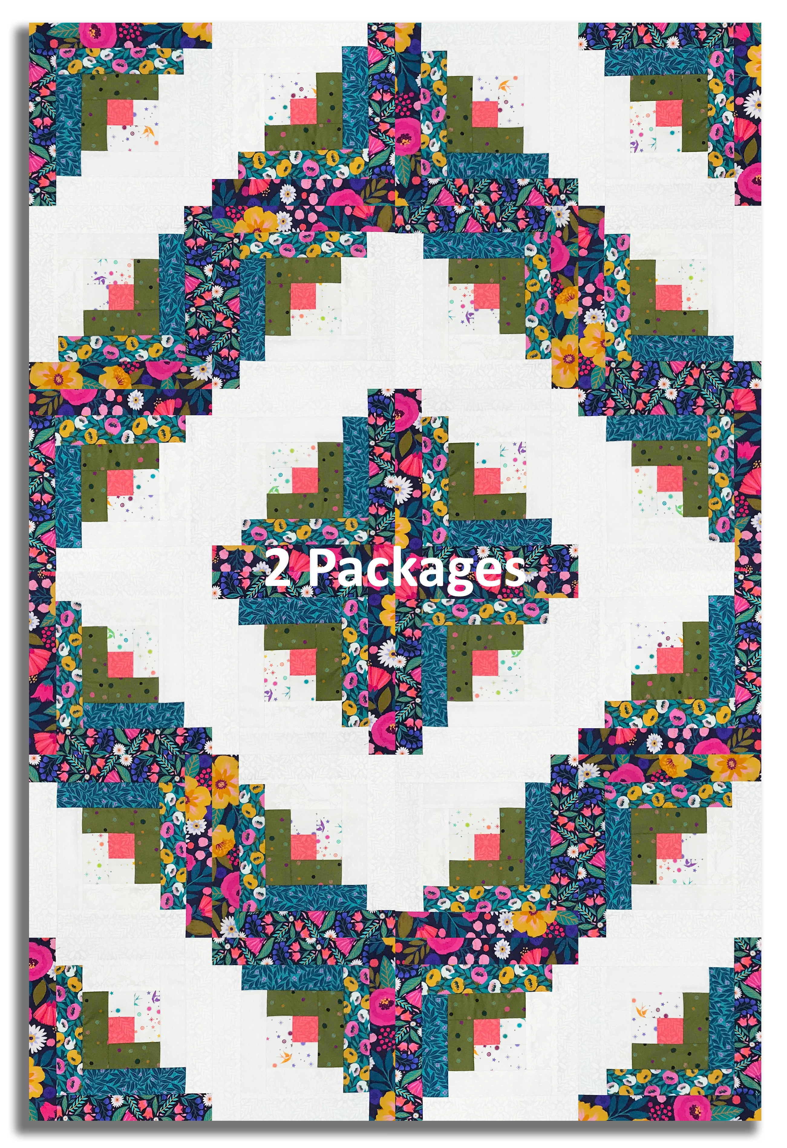 Windham Pre-Cut 12 Block Log Cabin Quilt Kit - Dayspring - Image 4