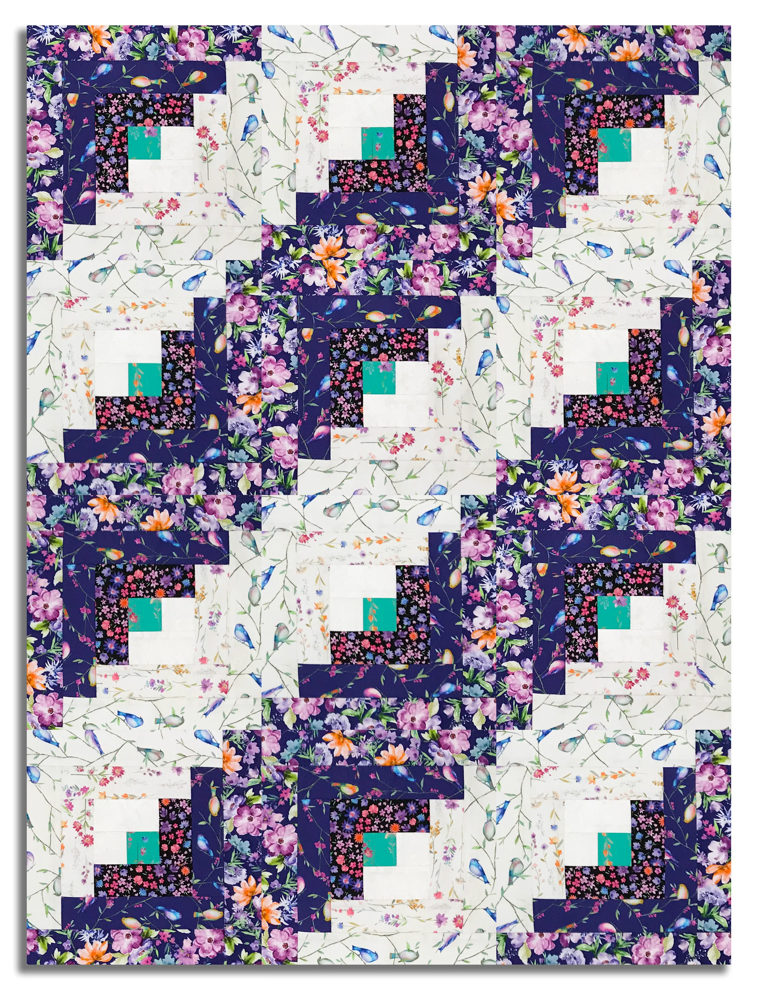 Windham Pre-Cut 12 Block Log Cabin Quilt Kit - Serafina - Image 3