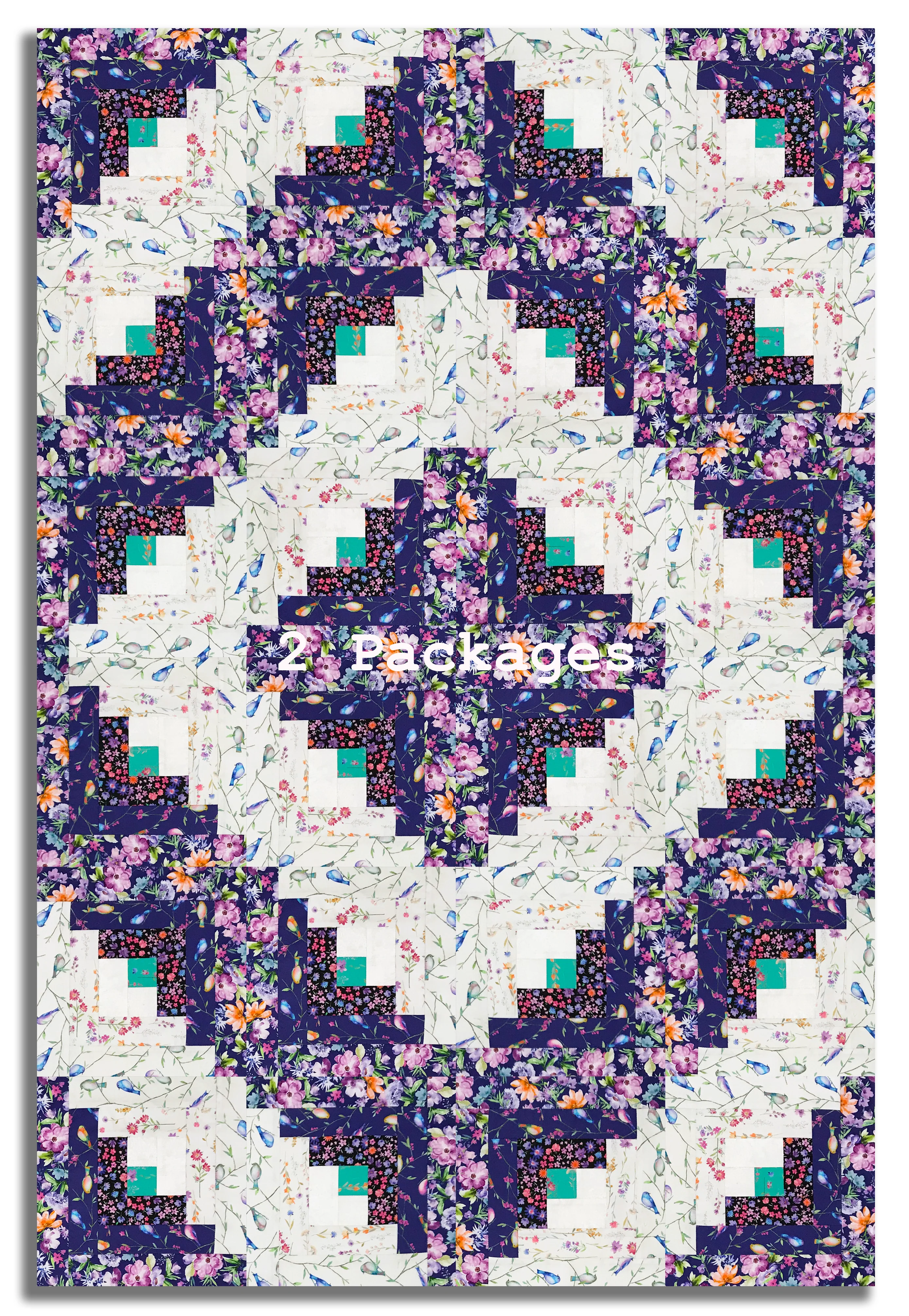 Windham Pre-Cut 12 Block Log Cabin Quilt Kit - Serafina - Image 4