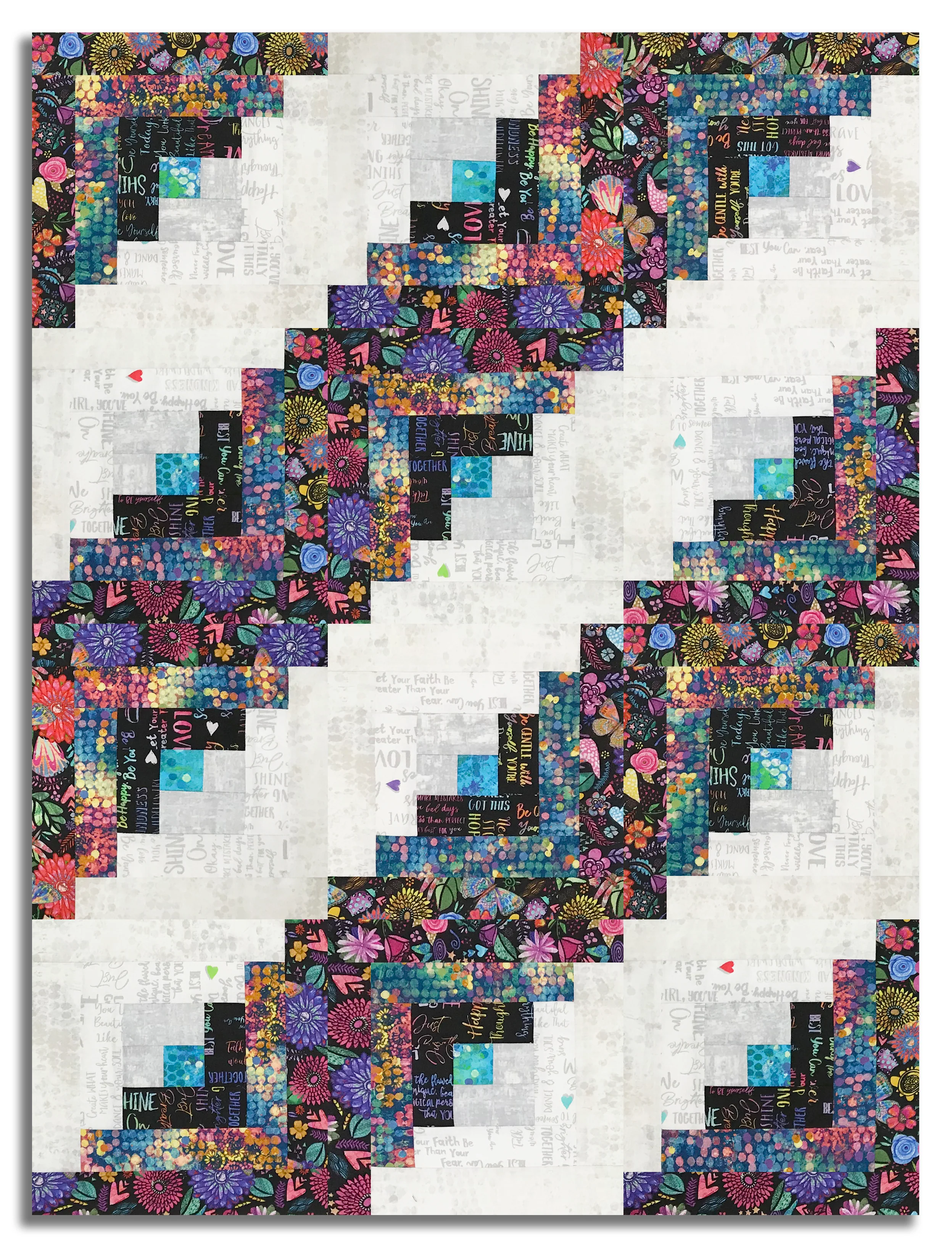 Windham Pre-Cut 12 Block Log Cabin Quilt Kit - Shine On - Image 3