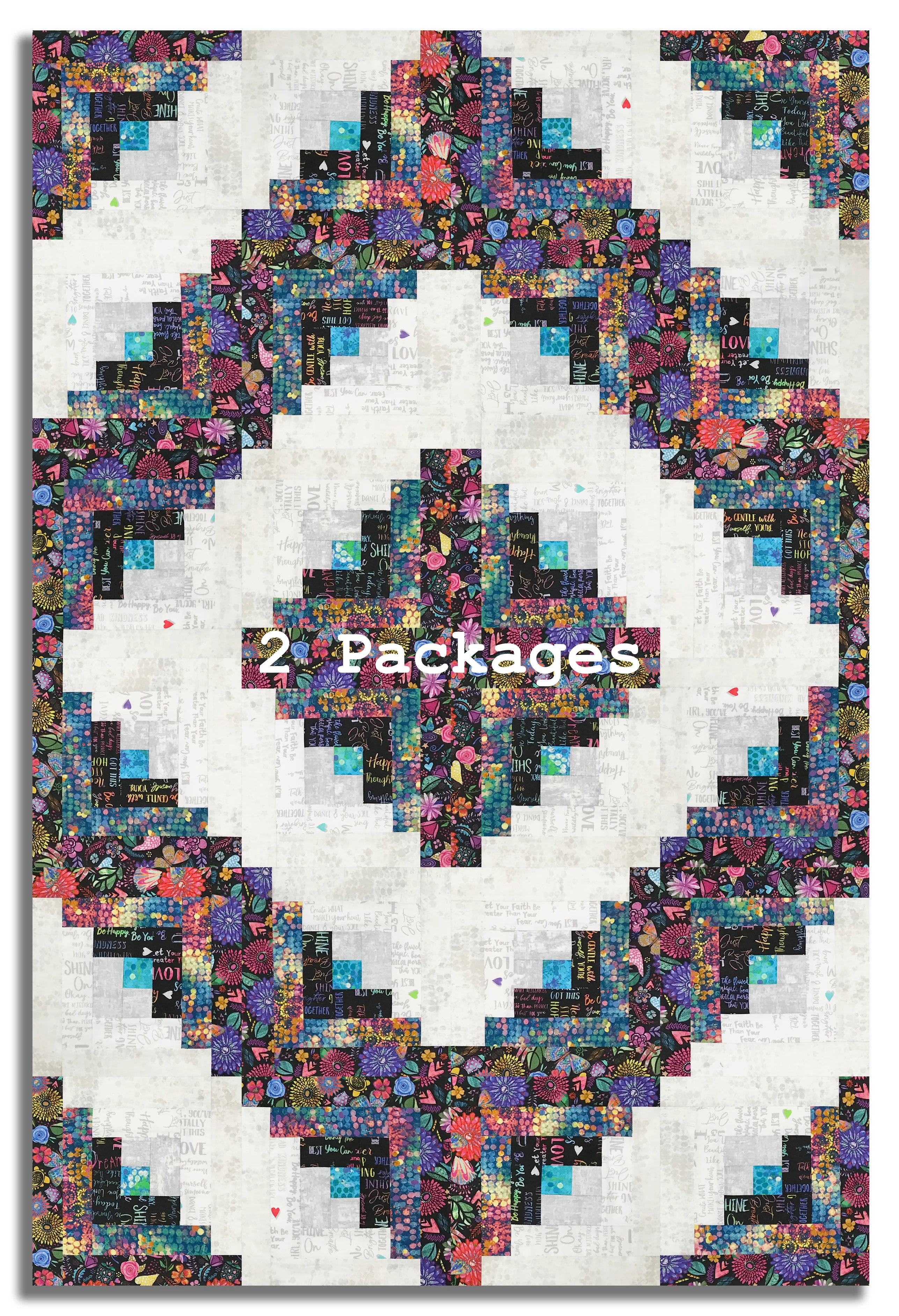 Windham Pre-Cut 12 Block Log Cabin Quilt Kit - Shine On - Image 4
