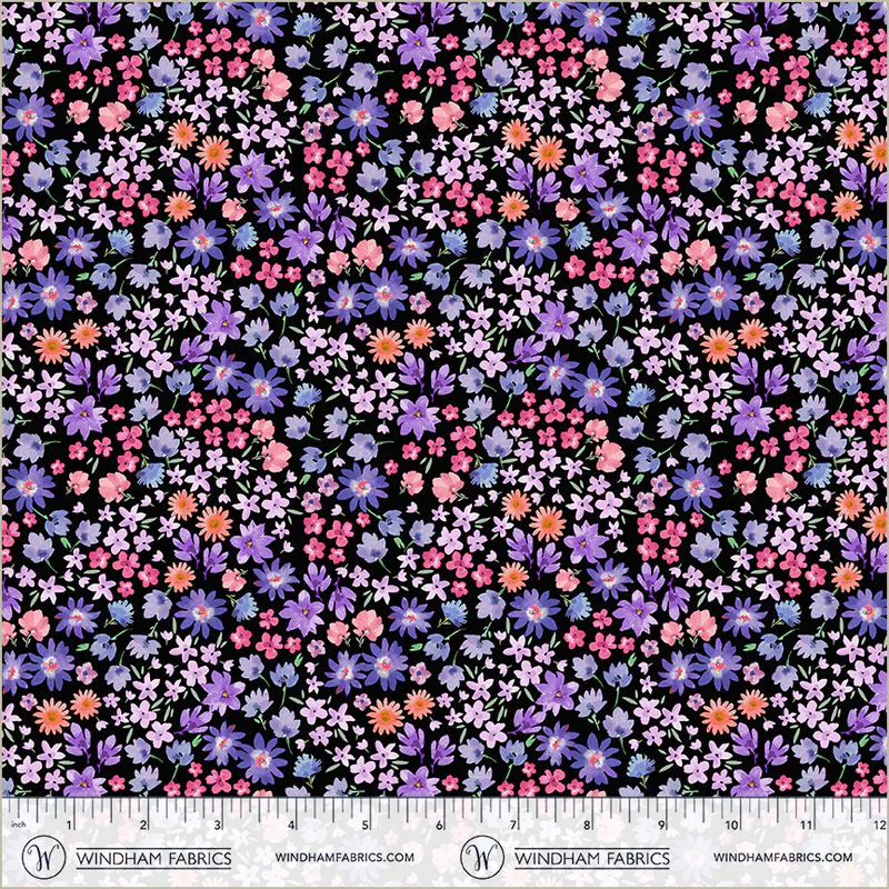Windham Serafina 55271 7 Black/Pink Sparkle By The Yard