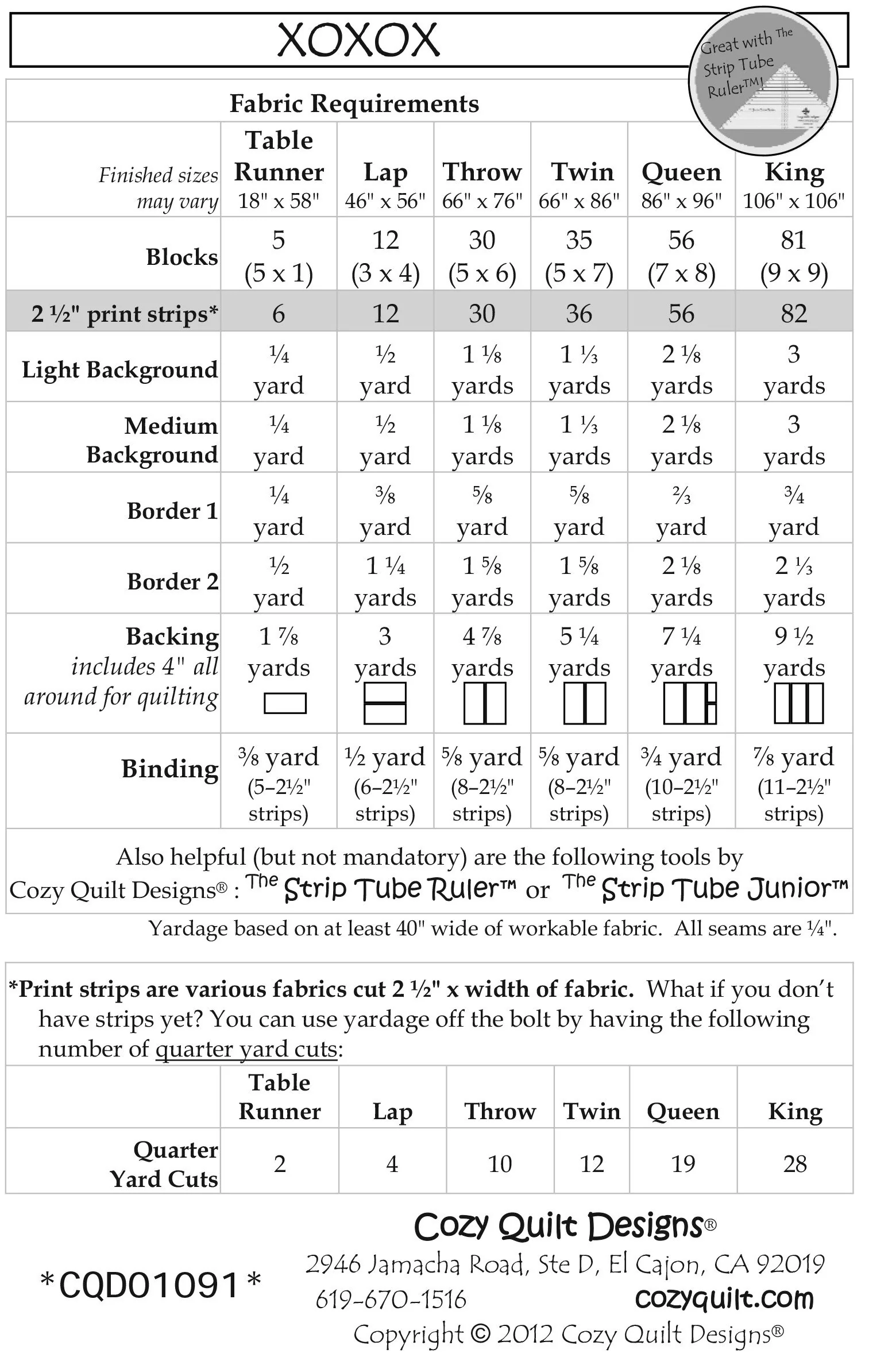 XOXOX - Cozy Quilt Designs Pattern DIGITAL DOWNLOAD - Image 2