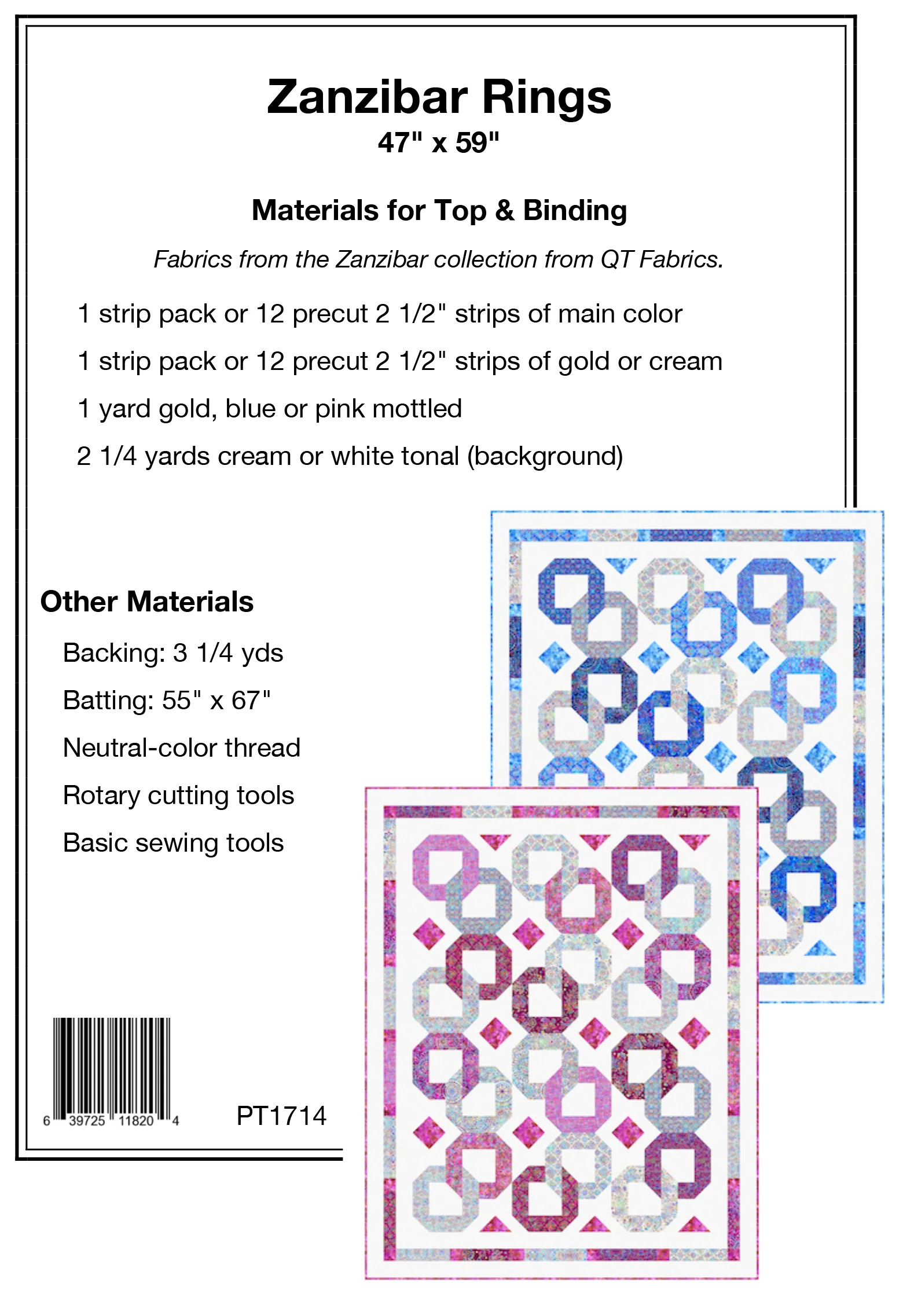 ZANZIBAR RINGS - Pine Tree Country Quilts Pattern - DIGITAL DOWNLOAD - Image 2